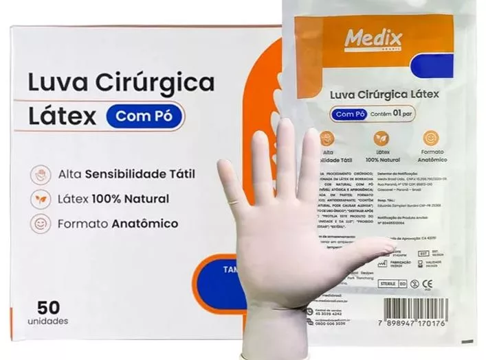LUVA CIRURGICA N.7,0 ESTERIL - MEDIX
