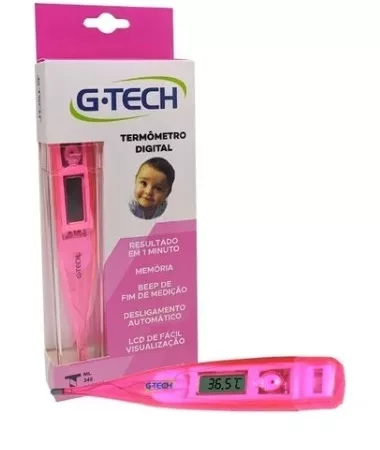 TERMOMETRO CLINICO DIGITAL ROSA G-TECH TH150