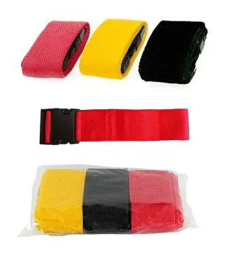 CINTO/TIRANTE TIPO ARANHA P/ PRANCHA C/ 3 CINTOS (PRETO, VERMELHO, AMARELO) - SS RESGATE