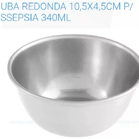 CUBA REDONDA 10,5X4,5CM P/ASSEPSIA 340ML FAVA ABC 2013