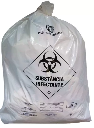 SACO LIXO INFECTANTE HOSP 30L C/100 BRANCO - P. JUREMA (590 X 620) ST