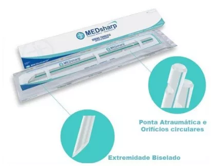 DRENO TORACICO PVC 26 FR MED SHARP