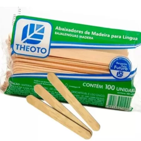 ABAIXADOR LINGUA MADEIRA C/100 THEOTO