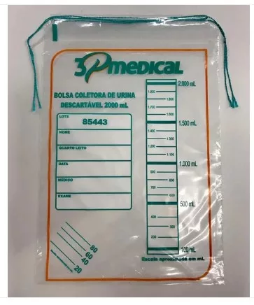 COLETOR URINA S. ABERTO 2000ML C/100 3P MEDICAL