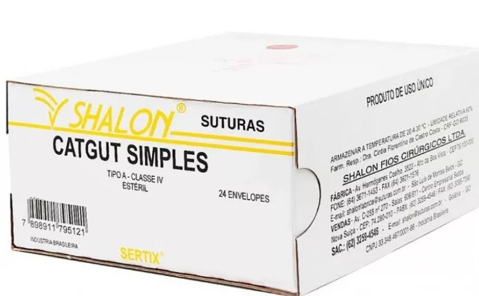 CATGUT SIMP 2-0 1/2 C/AG.3,0 CT - SHALON S320CTI30