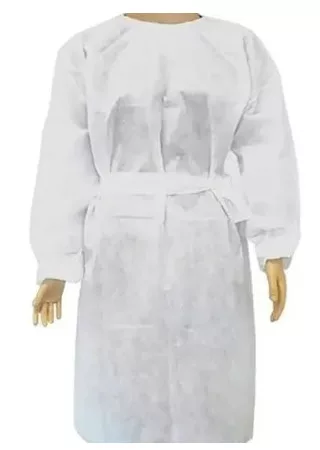 AVENTAL M.LONGA C/ELAS 20G LEVE C/10 BRANCO - DEJAMARO PA0024