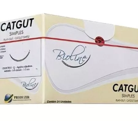 CATGUT SIMP 5-0 1/2 C/AG.1,5 CL - BIOLINE