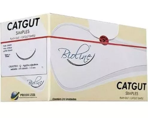 CATGUT SIMP 5-0 1/2 C/AG.1,5 CL - BIOLINE