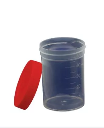 COLETOR 50ML S/PA ESTERIL TAMPA VERMELHA CRAL