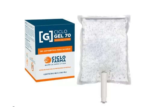 ALCOOL GEL 70% 800ML REFIL - CICLOFARMA