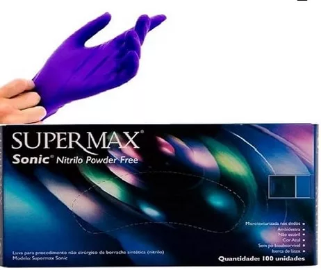 LUVA NITRILICA S/ PO TAM. P SONIC SUPERMAX