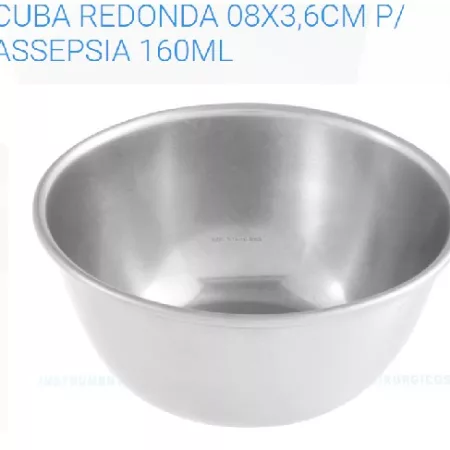 CUBA REDONDA 8 X 3,6CM P/ASSEPSIA 160ML ABC 2011 FAVA