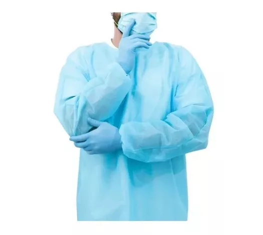 AVENTAL M.LONGA C/ELAS 30G MEDIA AZUL CLARO C/10 DEJAMARO