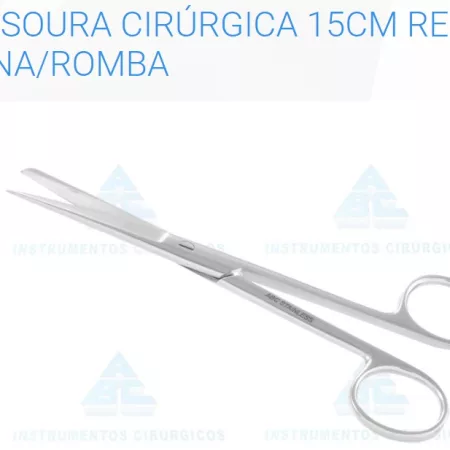 TESOURA CIRURGICA 15CM RETA F/R ABC 310