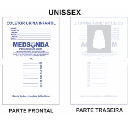 COLETOR URINA S. ABERTO 100ML N/EST C/10 INF MEDSONDA