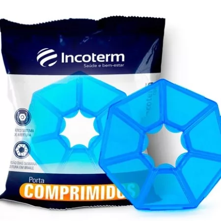 PORTA COMPRIMIDOS SEMANAL AZUL - INCOTERM