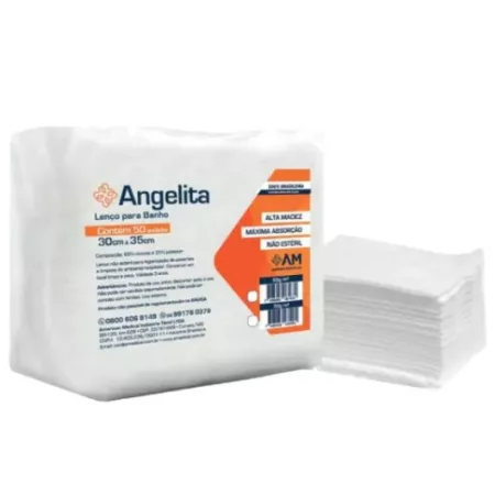 TOALHA P/BANHO LEITO 30CMX35CM C/50 50G/M2 ANGELITA AMED A-02