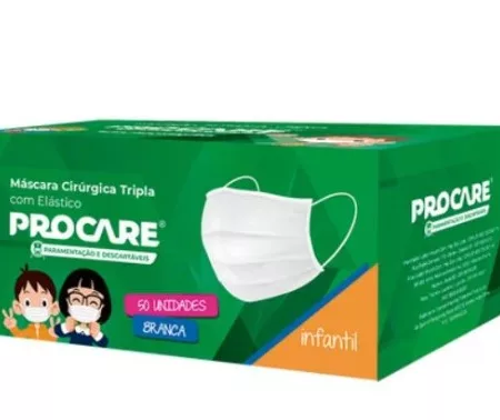 MASCARA CIR. INFANTIL BRANCO C/50 - PROCARE