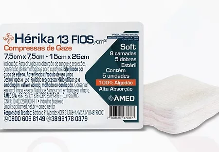 COMPRESSA GAZE EST. 7,5 13F C/10 HERIKA AMED C11