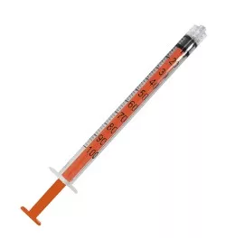 SERINGA 01ML INSUL S/AG LUER LOCK - SR LARANJA