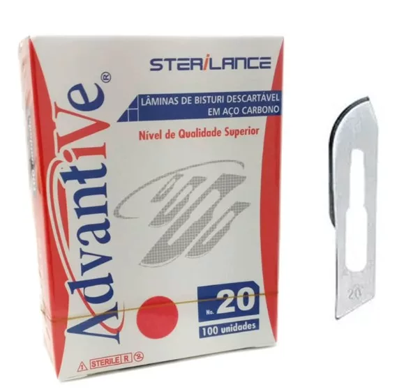 LAMINA BISTURI N 20 CARB C/100 ADVANTIVE