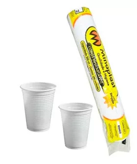 COPO DESC. 200ML POLIESTIRENO C/100 MINAPLAST
