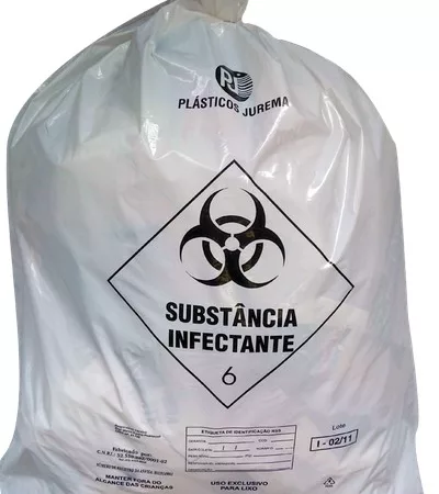 SACO LIXO INFECTANTE HOSP 15L C/100 BRANCO - P. JUREMA (390 X 580) ST