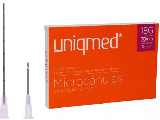 MICROCANULA 18GX70MM AG AUXILIAR 18G UNIQMED