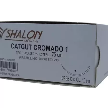 CATGUT CROM 0 1/2 75 C/AG.3 CL - SHALON