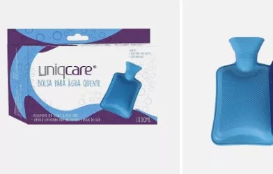 BOLSA TERMICA P/ AGUA QUENTE 1LT AZUL UNIQCARE