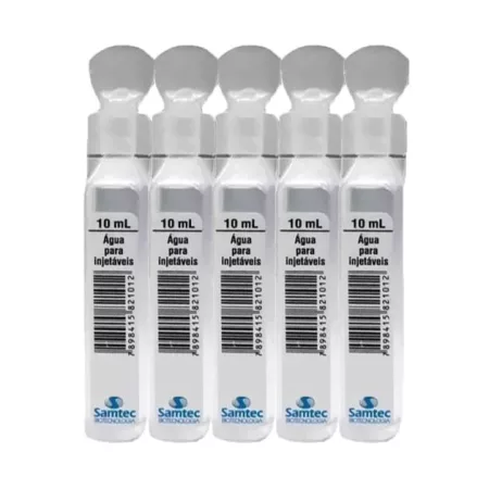 AGUA DEST P/ INJECAO 10ML - SAMTEC