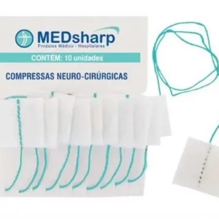 COMPRESSA NEURO-CIRURGICA 25 X 76MM C/10- MED SHARP