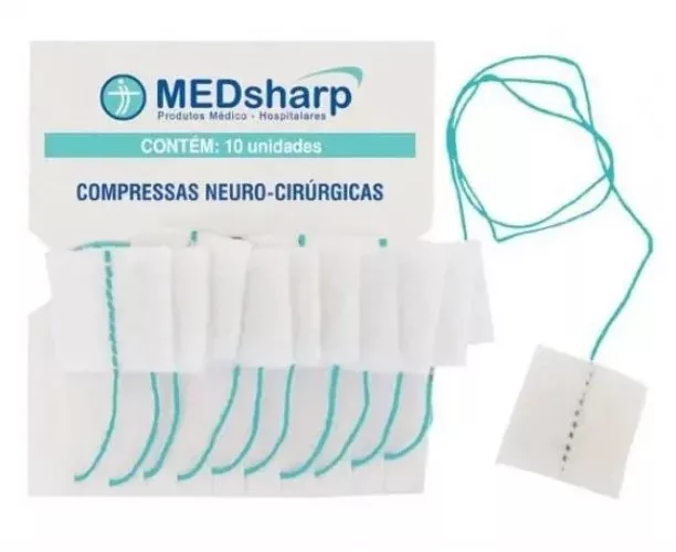 COMPRESSA NEURO-CIRURGICA 25 X 76MM C/10- MED SHARP