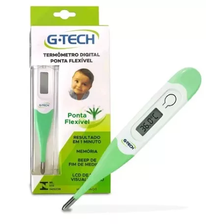 TERMOMETRO CLINICO DIGITAL PONTA FLEX G-TECH TH400