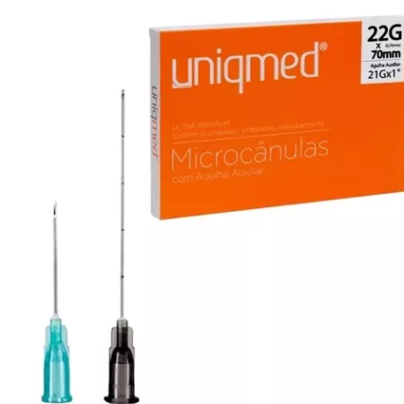 MICROCANULA 22GX70MM AG AUXILIAR 21G UNIQMED