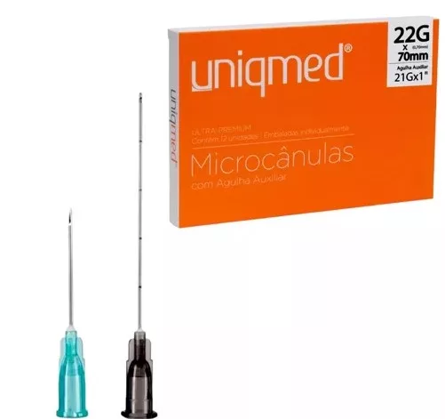 MICROCANULA 22GX70MM AG AUXILIAR 21G UNIQMED