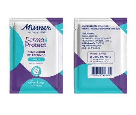 REMOVEDOR DE CURATIVO LENCO 14CM X 15CM DERMA PROTECT - MISSNER