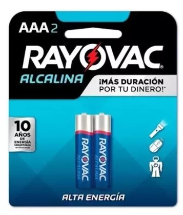 PILHA RAYOVAC ALC AAA (PALITO) 2UN