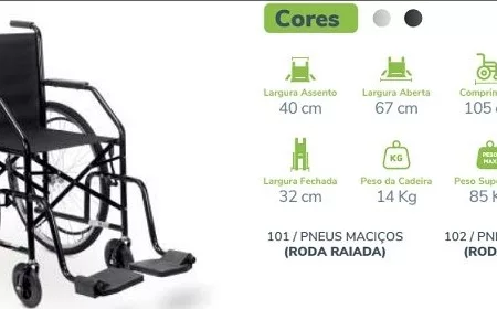 ALUGUEL - CADEIRA DE RODAS 101 PRETA RAIADA 85KG 1.3 - CDS