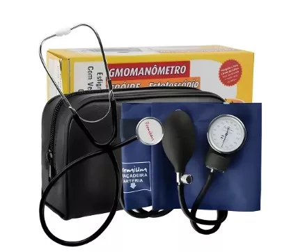 ESFIGMO NYLON VELCRO OBESO (EXTRA GRANDE) AZUL C/ ESTETO PREMIUM