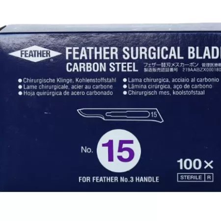 LAMINA BISTURI N 15 INOX C/100 FEATHER