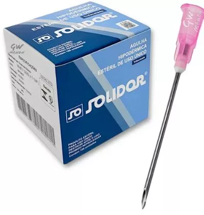 AGULHA HIPOD. 40 X 1,2 (18G 1 1/2) C/100 - SOLIDOR