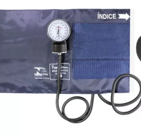 ESFIGMO NYLON VELCRO OBESO (GRANDE) AZUL C/ ESTETO PREMIUM