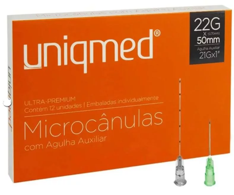 MICROCANULA 22GX50MM AG AUXILIAR 21G UNIQMED