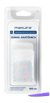 CUNHA DE MADEIRA ANATOMICA COLORIDA C/100 - MAQUIRA
