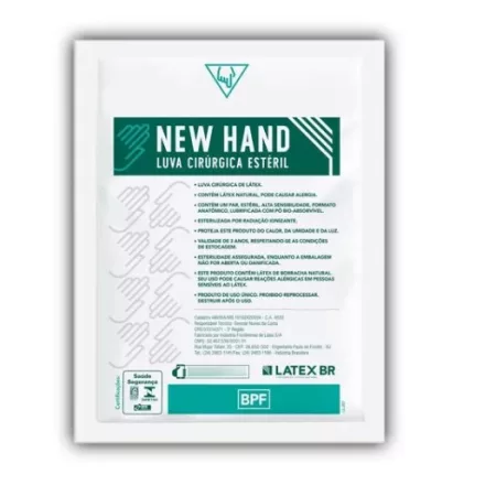 LUVA CIRURGICA N.8,5 ESTERIL - NEW HAND