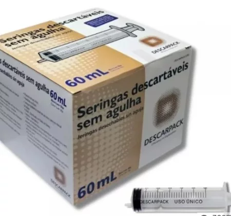 SERINGA 60ML SLIP S/AG. -  DESCARPACK