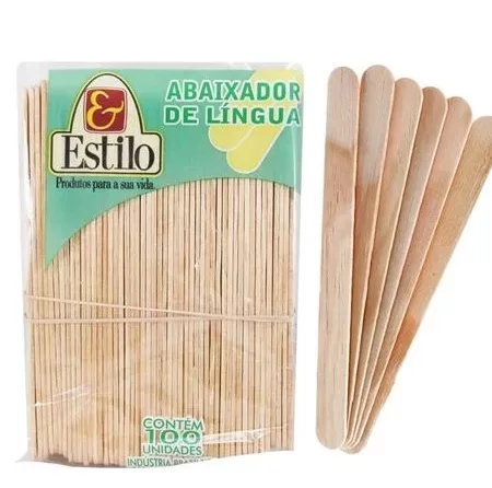 ABAIXADOR LINGUA MADEIRA C/100 - ESTILO