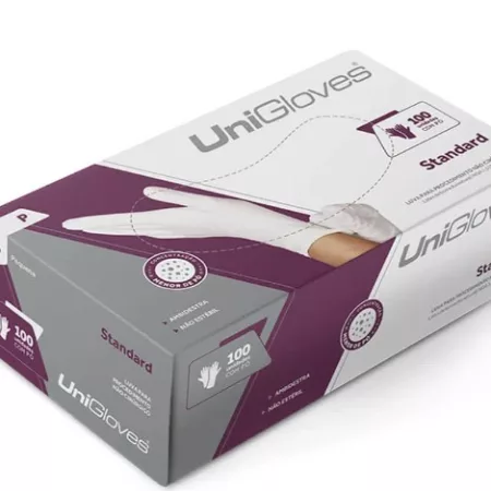 LUVA LATEX C/PO TAM P C/100 UNIGLOVES