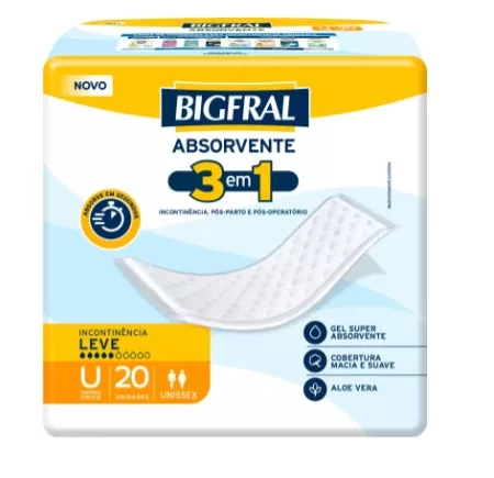 ABSORVENTE REGULAR 3 EM 1 C/20 - BIGFRAL